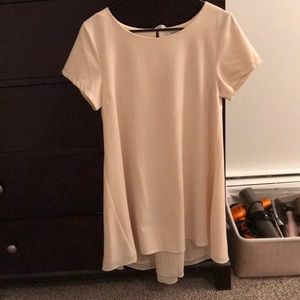 Beige t shirt style dress